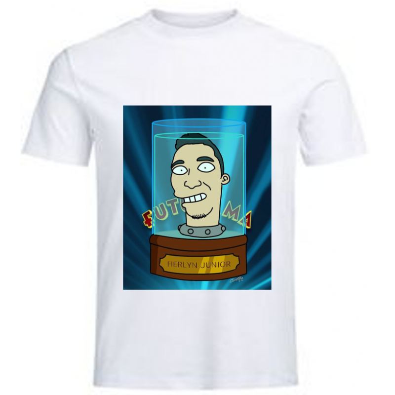 Camiseta Animada Futurama 1 Persona Blanco